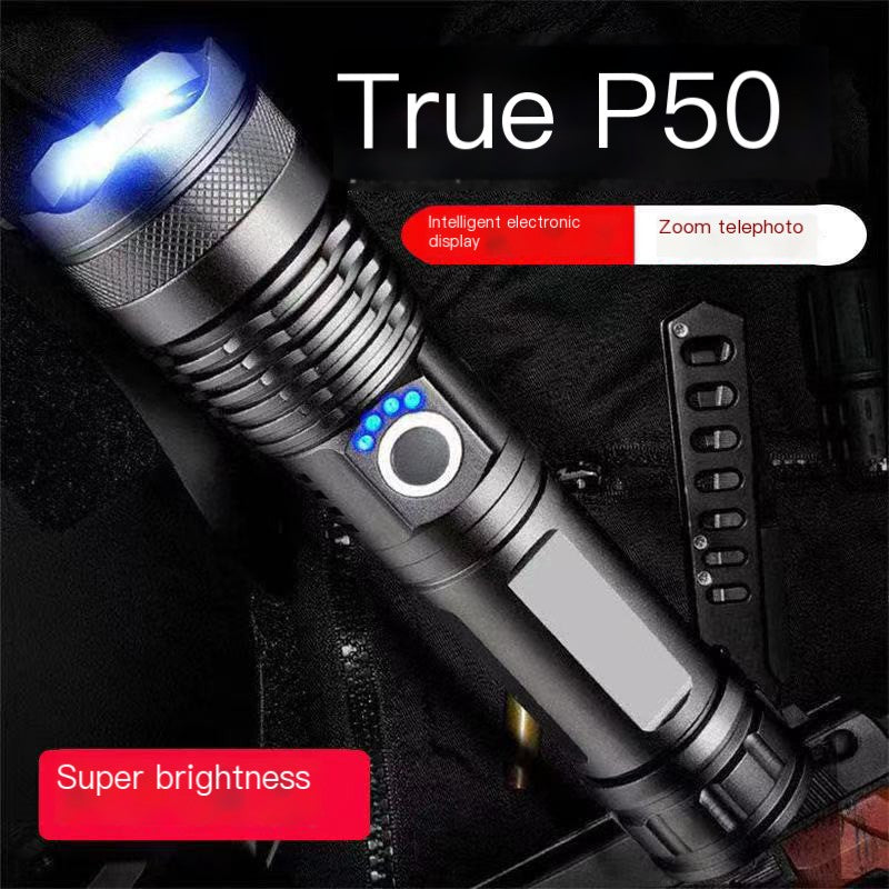 P50 Tactical Flashlight - USB Rechargeable & Portable
